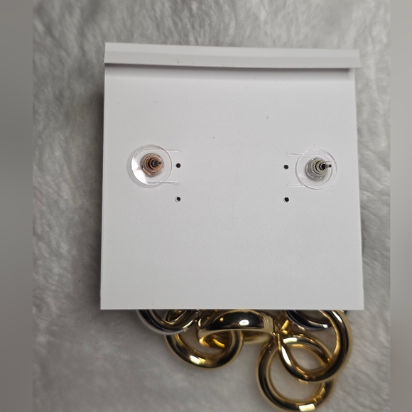 Natasha Couture Dual-Tone Chain Earrings - Picture 4 of 6